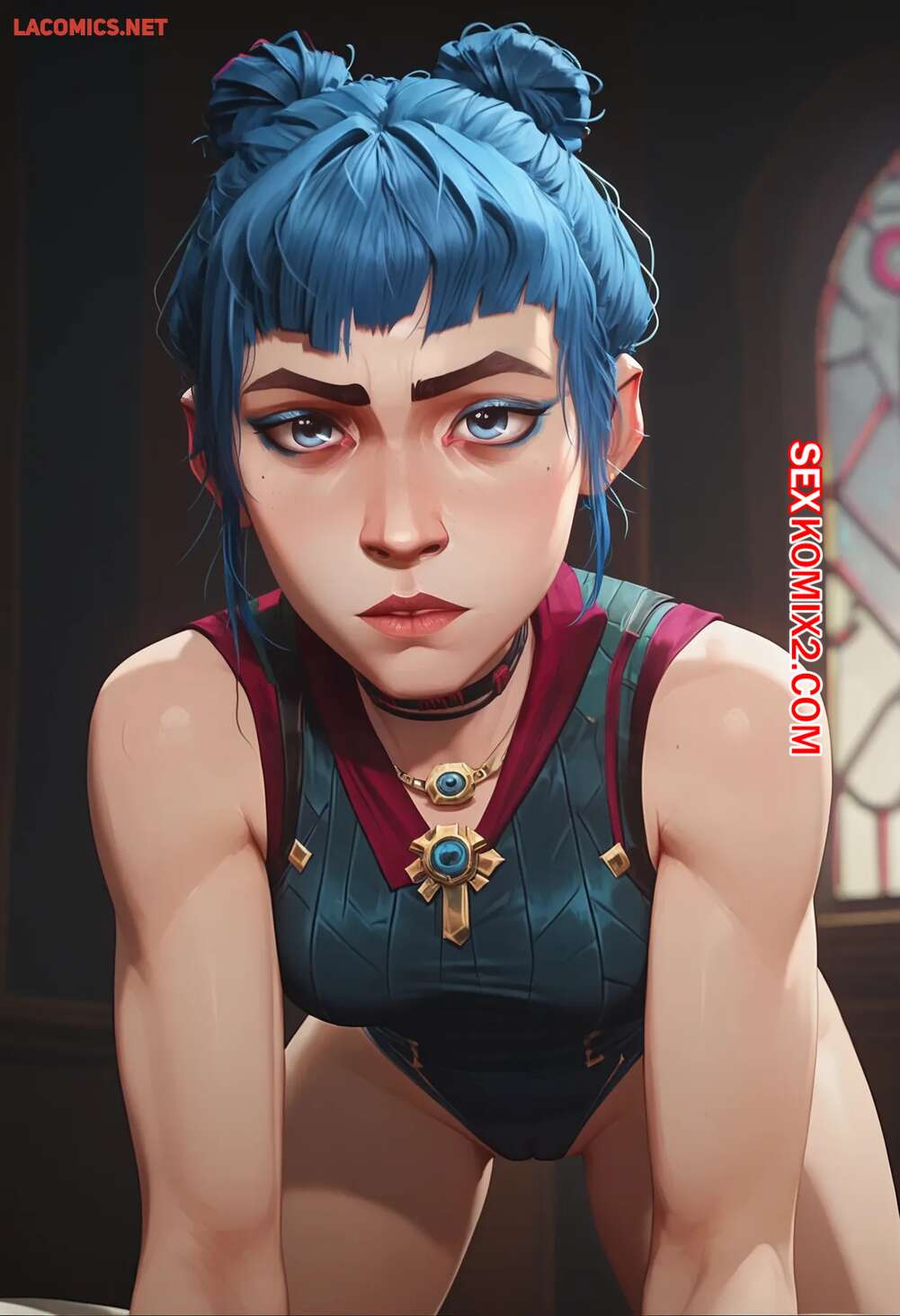 Порно комикс Alternative Maid Jinx. Scarlet Meow