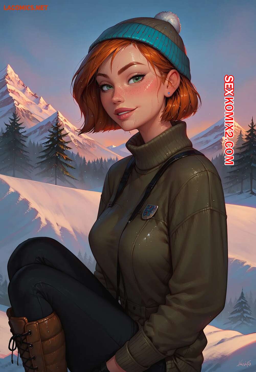 Порно комикс Ann Goes To the Alps. LowFireStudios
