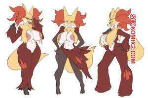 Порно комикс Delphox. pokemon. lightsource