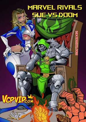 Порно комикс Marvel Rivals. Сью против Дума. Sue vs Doom. VcpVip