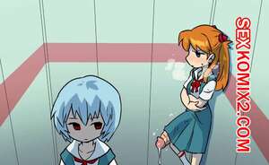 Порно комикс Neon Genesis Evangelion. Аска и Рей. Futa Asuka x Rei. hiryouma